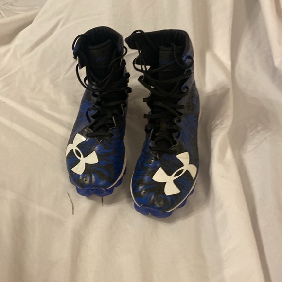 Under Armour Blue Black Clutchfit Highlight Football Mens Cleats - Picture 2 of 7